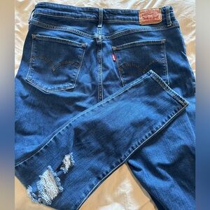 Levi’s 721 high rise skinny ankle jeans denim